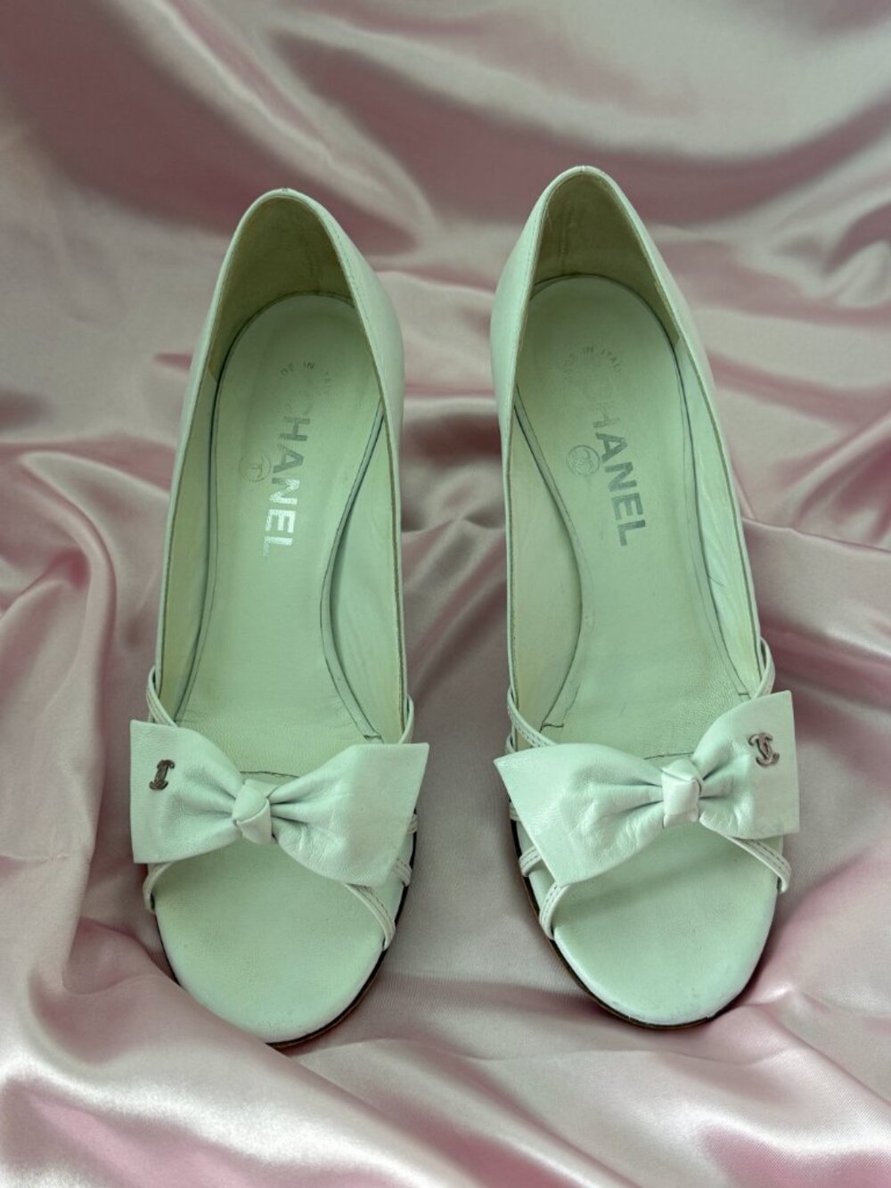 Rare CHANEL White Y2K Heels